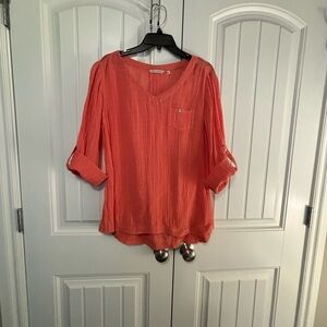 Women's Soft Surroundings Coral Blouse Size M